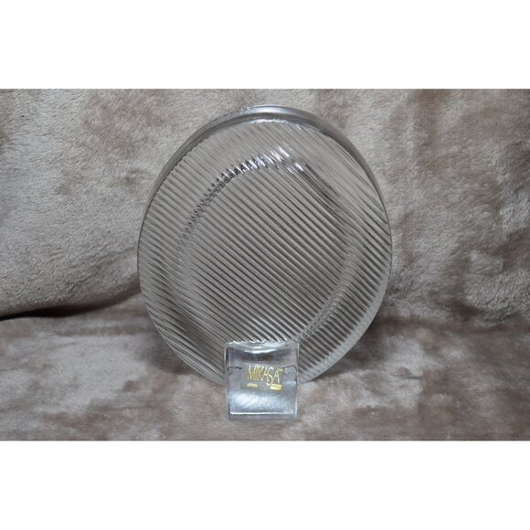 Mikasa Japan Clear Glass Heavy Oval Picture Frame Ribbed Polished Portraits - Picture 5 of 8